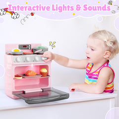 PLAY Toy Oven door view highlighting the oven in pretend kitchen use.