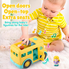 PLAY Yellow School Bus lights and music boost playtime and sensory exploration.