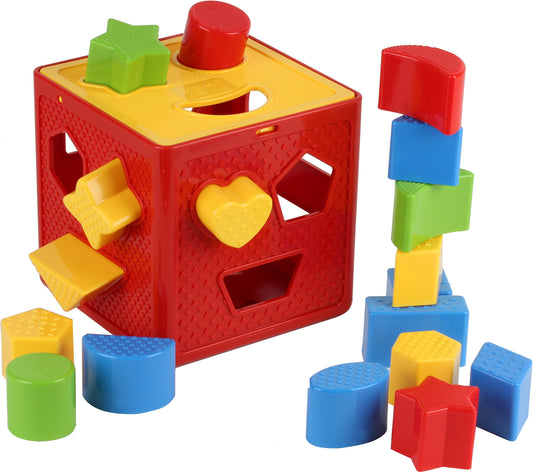 Play22 baby blocks sorter cube lid, easy to grip for little hands and sorting fun.