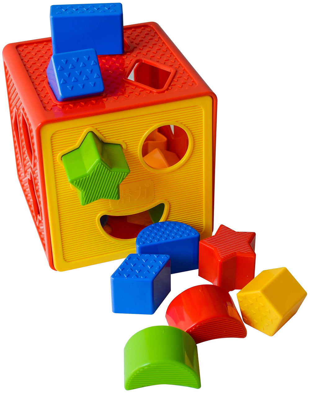 Play22 color-coded shapes help toddlers learn shapes while stacking.