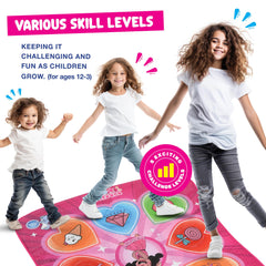 Play22 dance mat adjustable volume for comfortable family dancing.