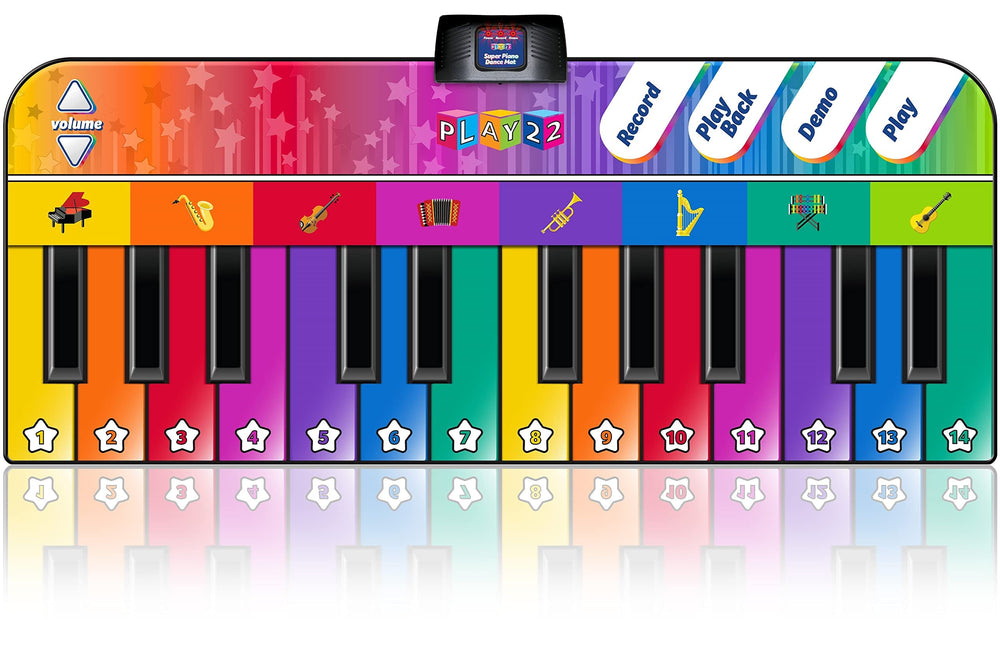 Play22 safety-compliant floor piano mat designed for families