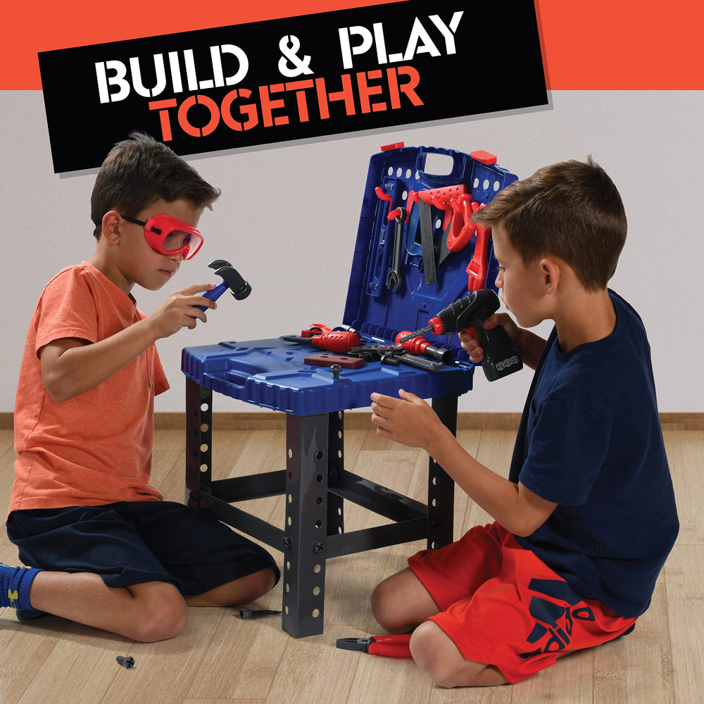 Play22 Kids Tool Set Bench 76 Pc screwdriver heads for quick repairs