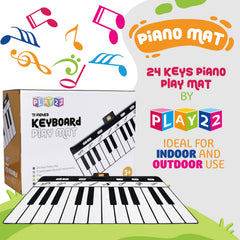Play22 piano play mat foldable design for easy storage and travel.