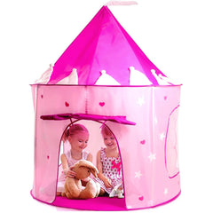 Play22 Princess Castle Pink tent with glow-in-the-dark stars for magical indoor play