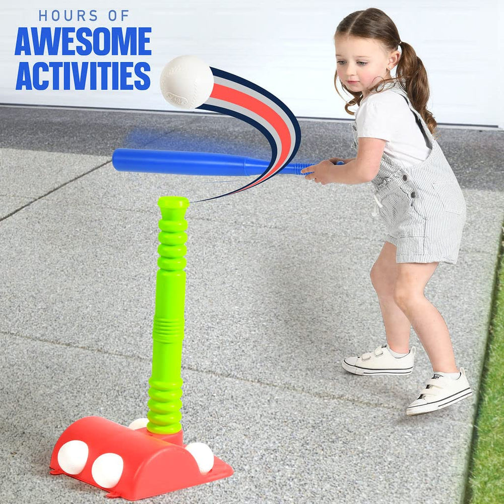 Play22 T Ball Set enhances backyard playtime with simple, active fun.