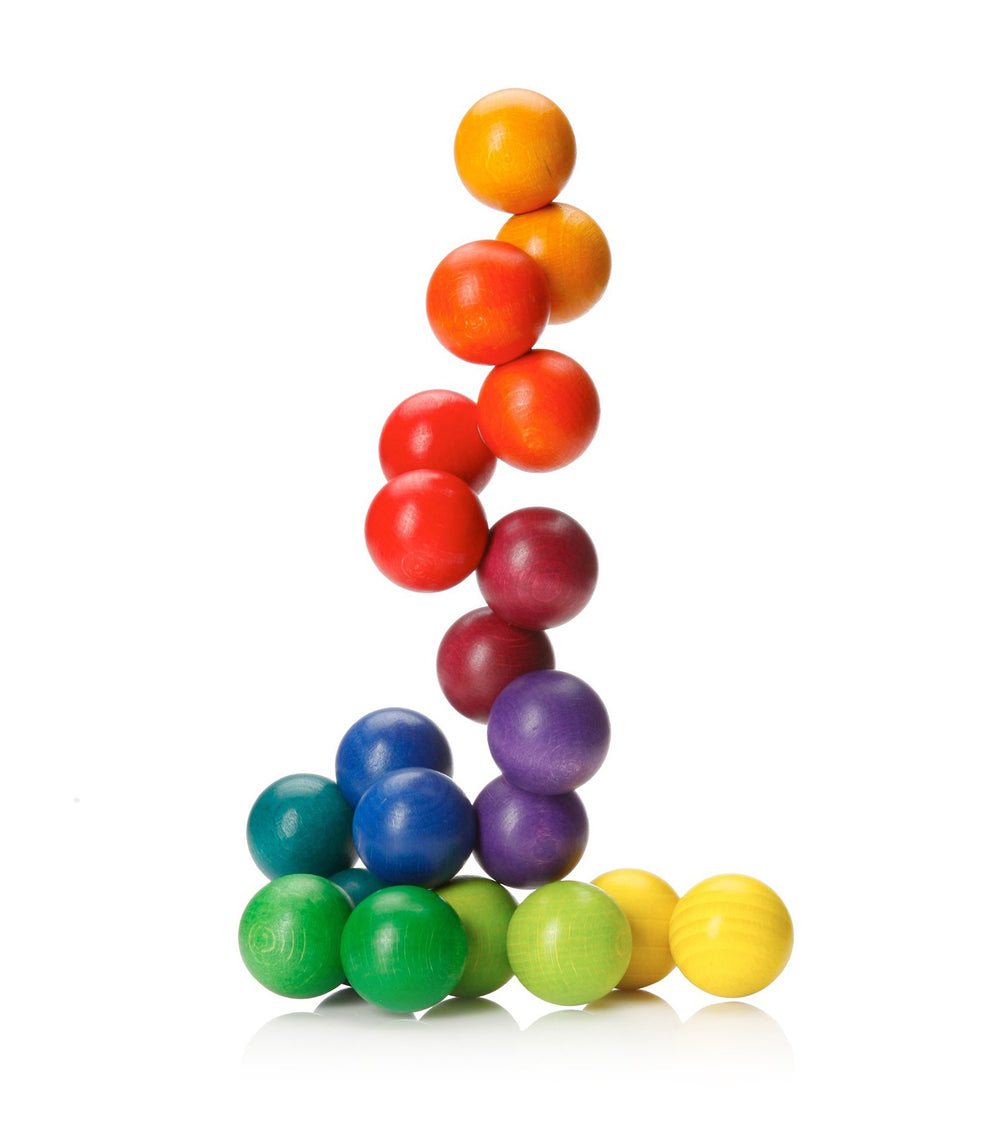 Playable Art Ball Rainbow 20 beech wood finish feels smooth and premium.