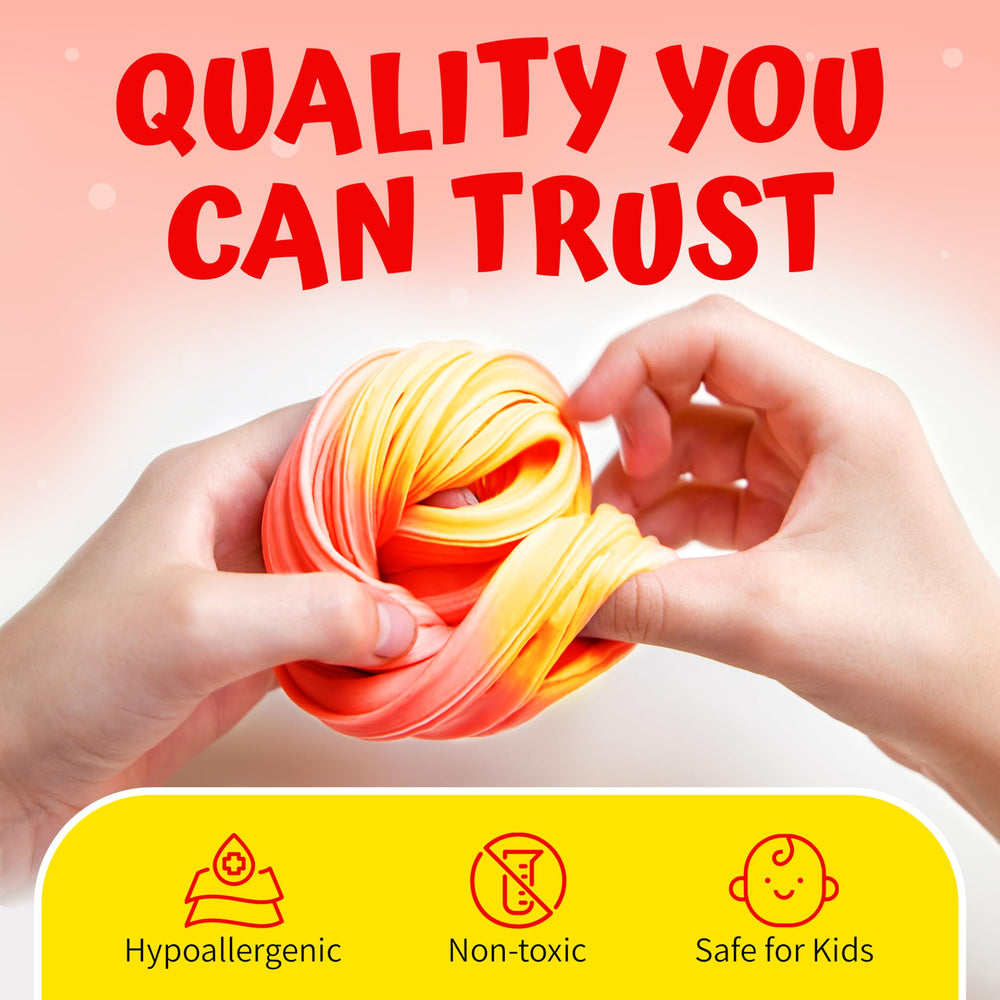 Assorted color shifts in Playbees putty encourage creative crafts