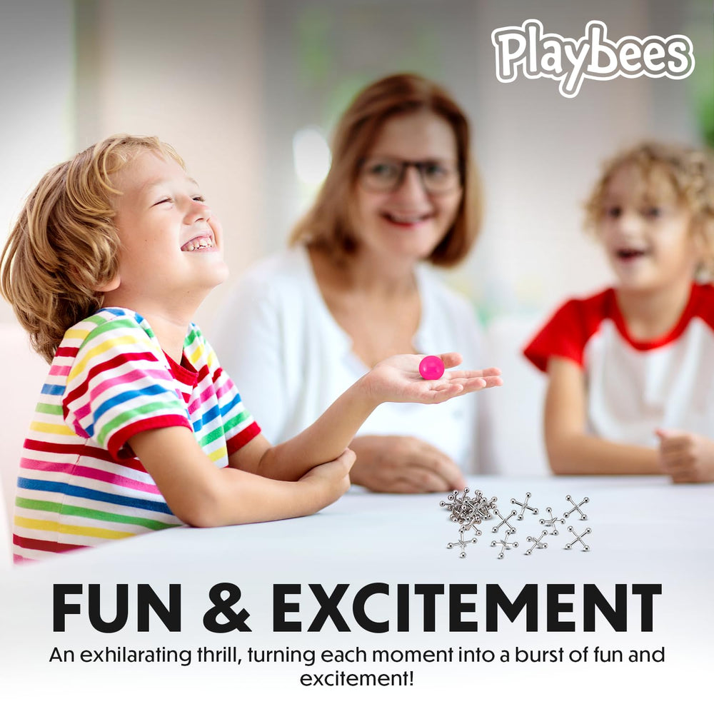 Playbees group play outdoors featuring the jacks set