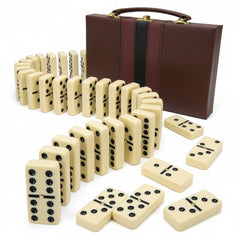 Playbees Jumbo Dominoes tiles in white provide clear visibility for family game night.