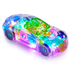 Playbees light-up car toy shown with bump-go action for active play