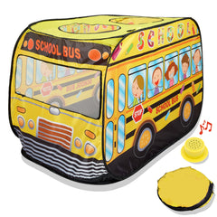 Playbees musical school bus front view tent for imaginative play sessions