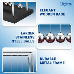 Playbees Newton's Cradle decor for a calm, focused work environment.