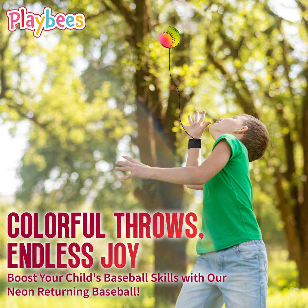 Playbees Wrist Baseballs high visibility neon colors in daylight outdoors