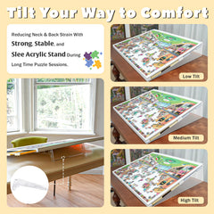 Playboda natural rubber mat protects unfinished puzzles from dust and pets.