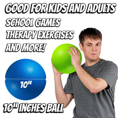 PlayBolt 10-inch red kickball for indoor four square and recess