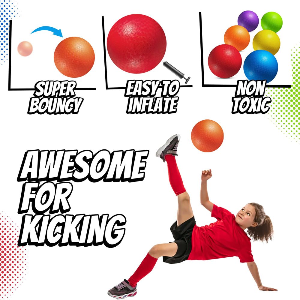 PlayBolt 8.5-inch yellow playground ball bright for recess and group games.