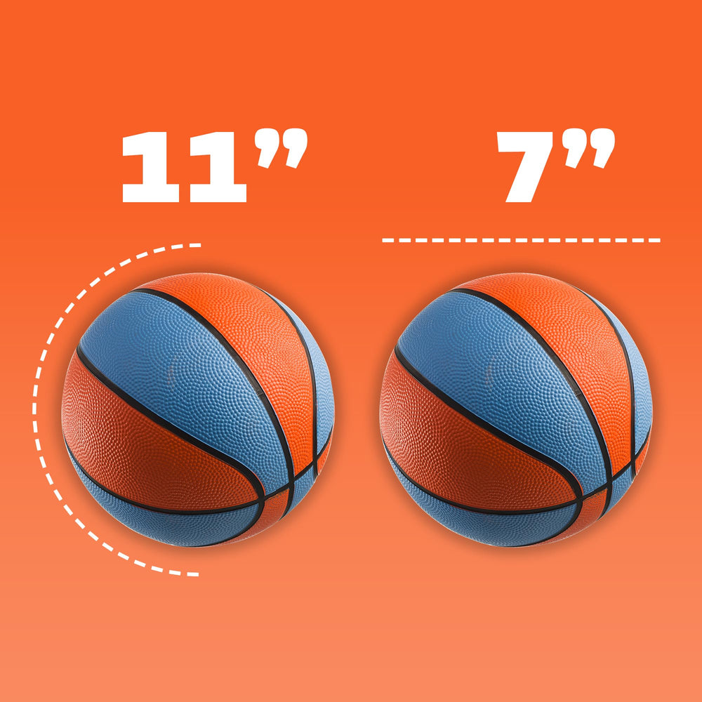 PlayBolt kid-friendly mini basketballs compatible with larger rims
