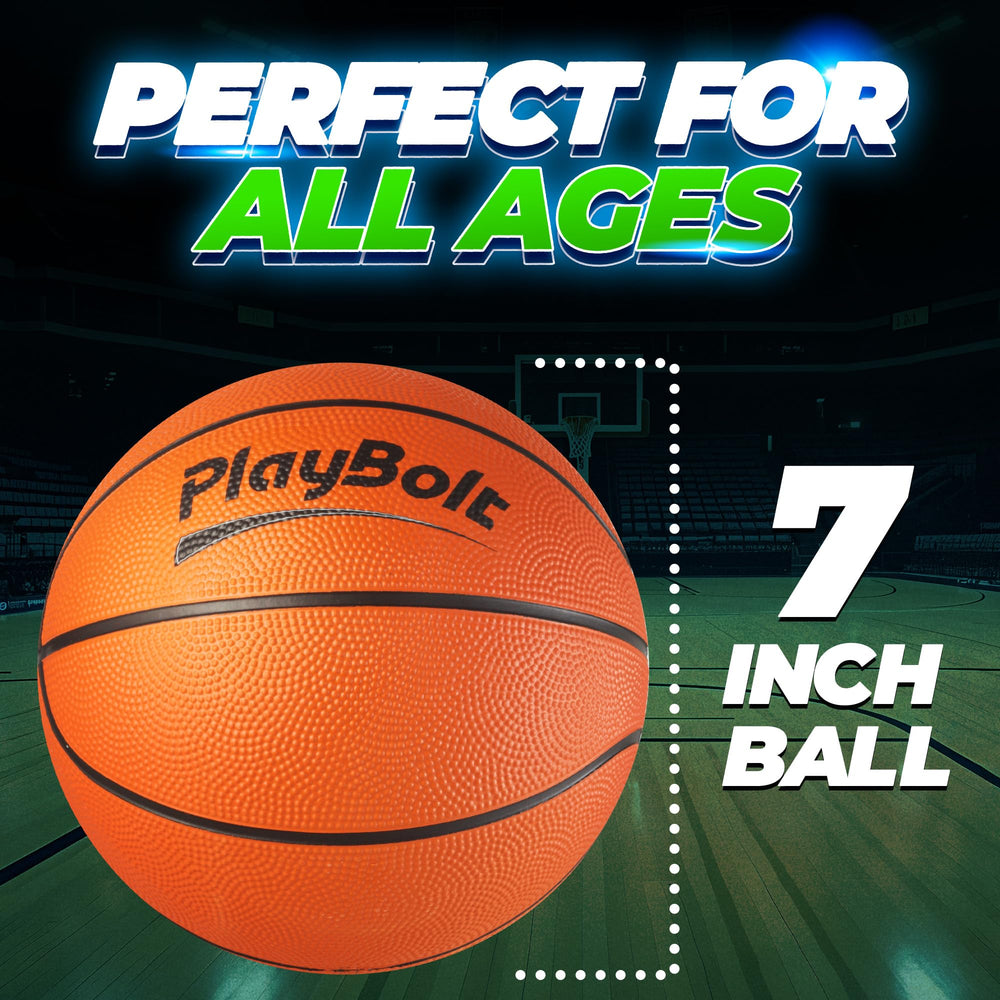PlayBolt mini basketballs designed for training and casual family games.