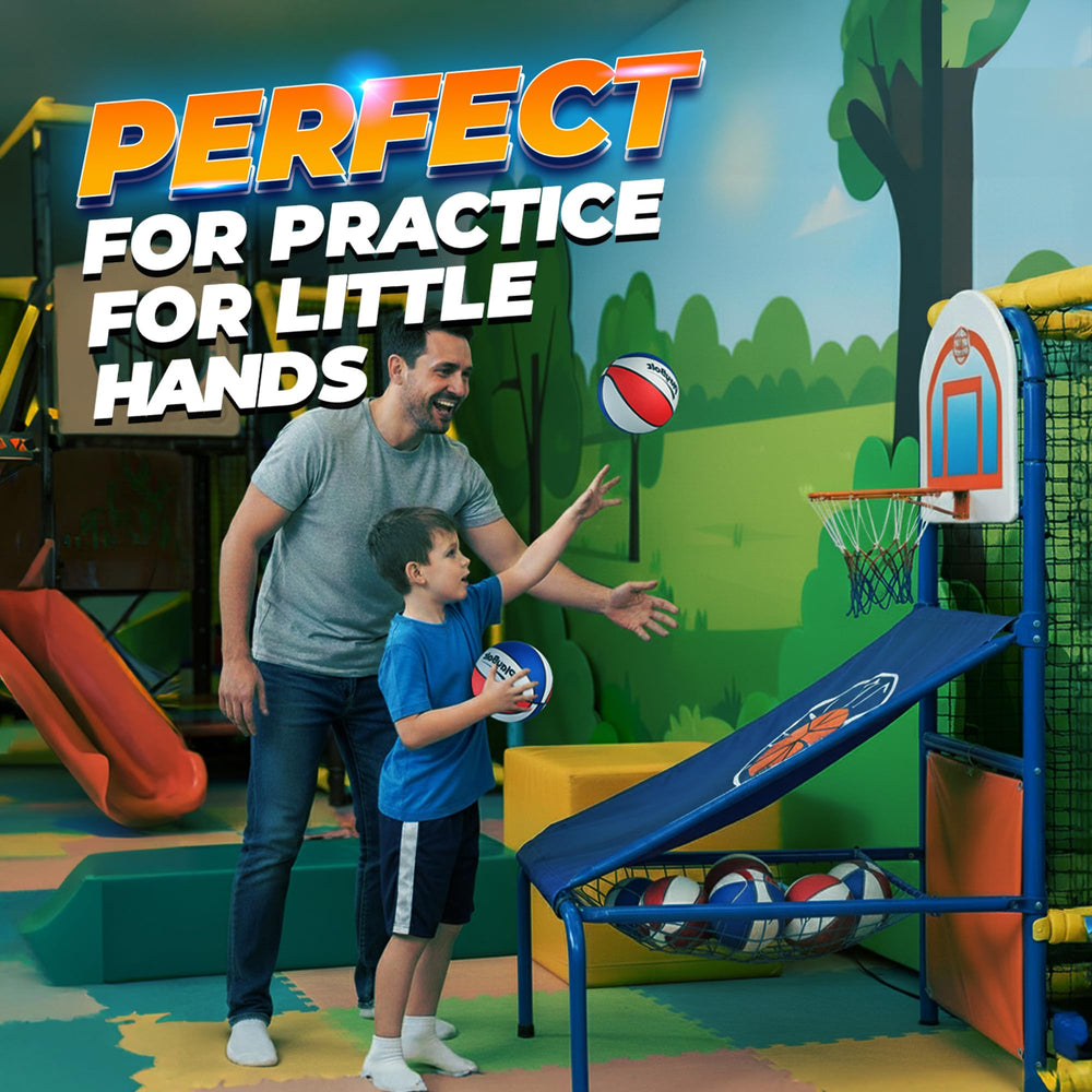 PlayBolt pump with needle enables quick inflation for ready-to-play sessions.