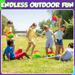 PlayBolt rainbow playground ball 8.5-inch versatile for indoor and outdoor use