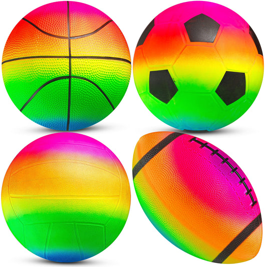 PlayBolt rainbow basketball for kids with easy grip and safe indoor play.