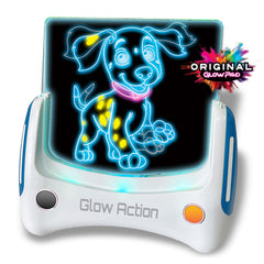 Playful Minds Glow Pad includes color markers for vibrant art.