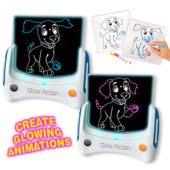 Playful Minds Glow Pad eraser cloth keeps surfaces clean for reuse.