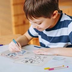 Playful Minds Glow Pad comes with six storyboards for planning scenes.