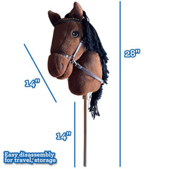 Playful Minds rhinestone bridle adds sparkle for stylish pretend riding.