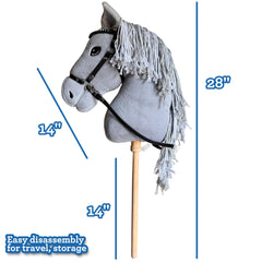 Playful Minds hobby horse with rhinestone bridle for standout style