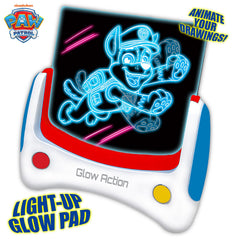 Playful Minds PAW Patrol Glow Pad color-changing lights enhance visuals.