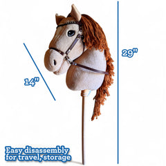 Playful Minds removable reins ready for quick display or casual play.
