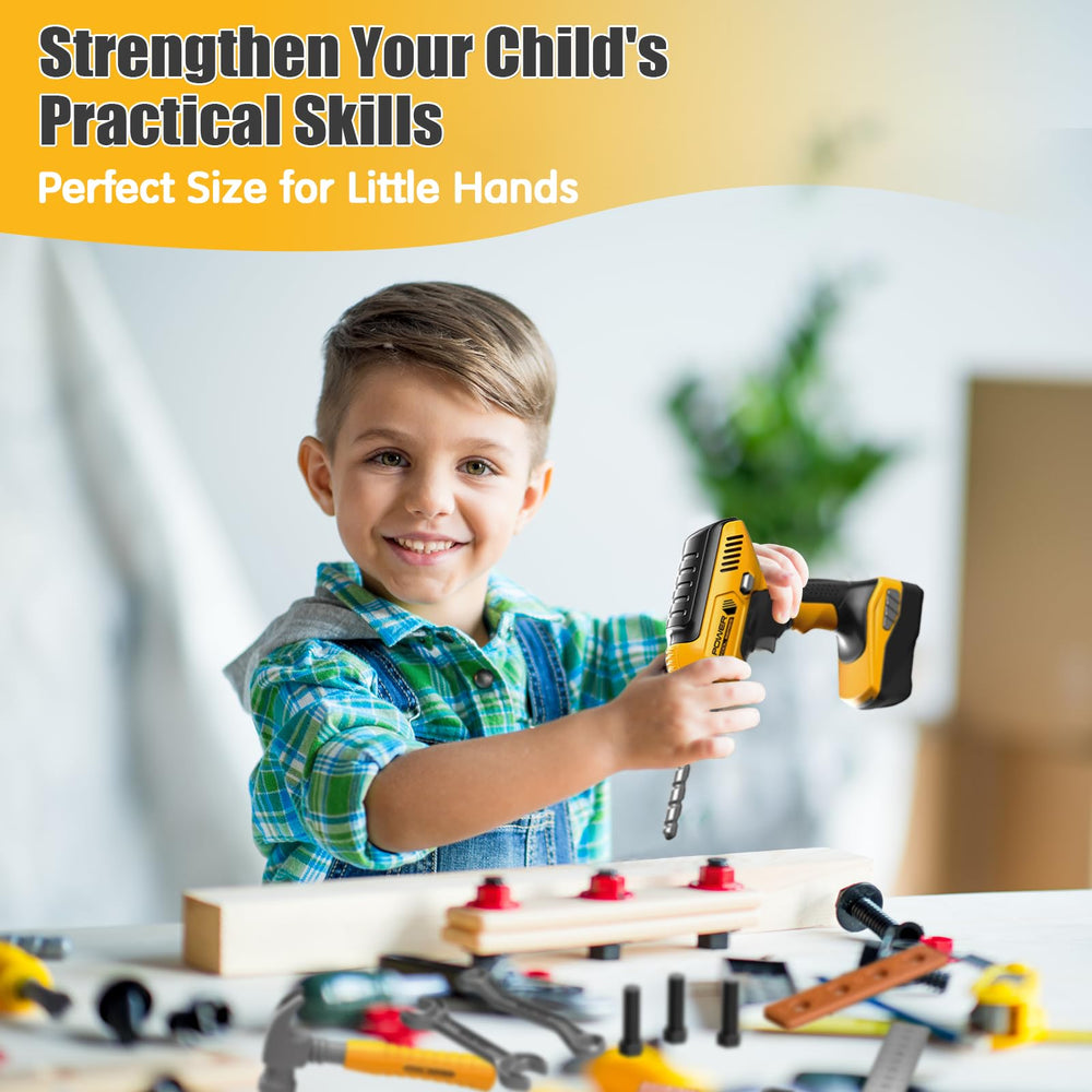Playhiland toy hammer and screwdriver promote hands-on learning