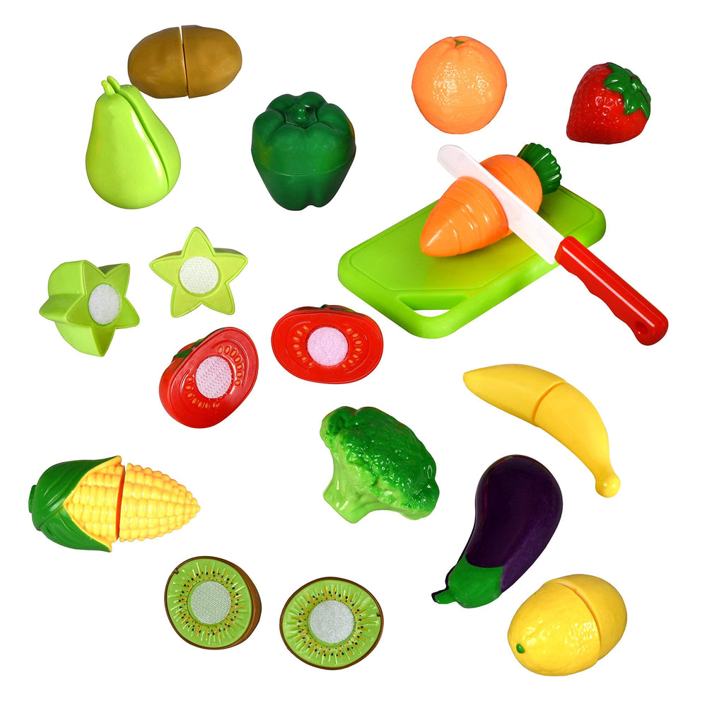 Playkidz pretend kitchen scene supports fine motor skills.