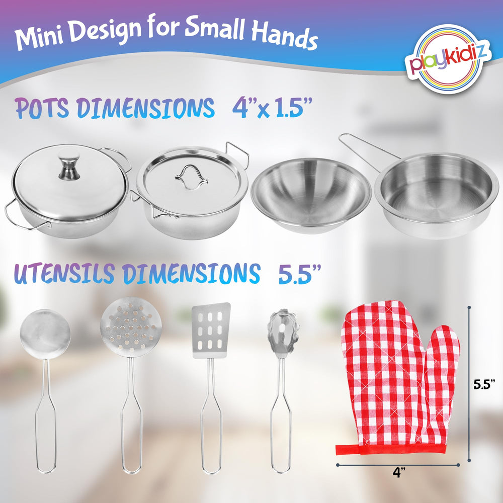 Playkidz mixing bowl and utensils support easy pretend baking