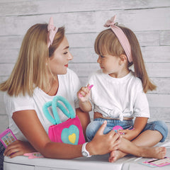 Playkidz purse storage keeps treasures tidy during playtime.