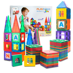 Playmags Clickins with letters and windows spark imaginative play and early literacy concepts.