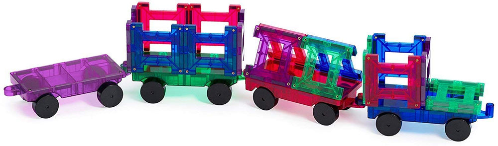 Playmags magnetic cars showcase versatile builds with magnetic connections.