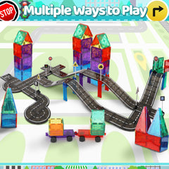 Playmags Magnets keep structures secure during active play.