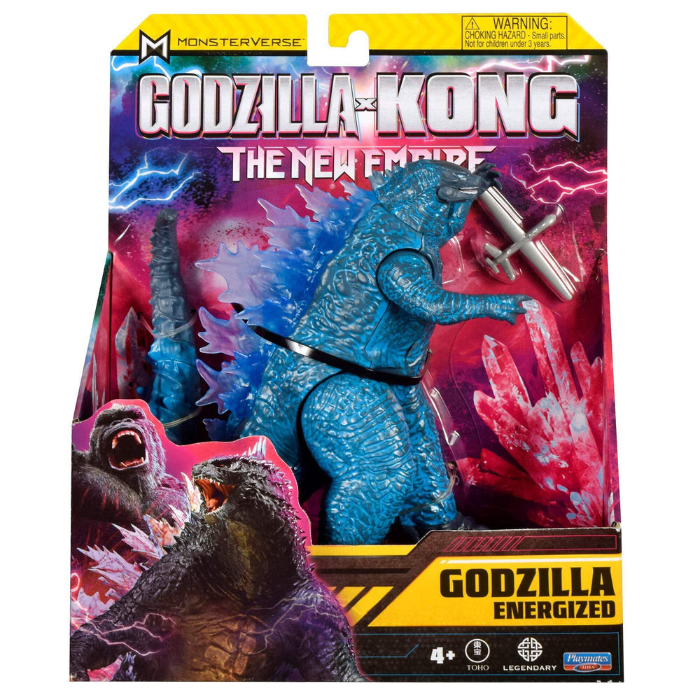 PlayMates GVK Energized Godzilla 6in figure, front view showcasing detailed sculpt for collectors.