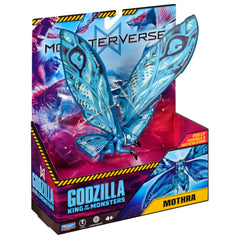 PlayMates MonsterVerse Mothra detailed sculpting emphasizes screen-accurate features.