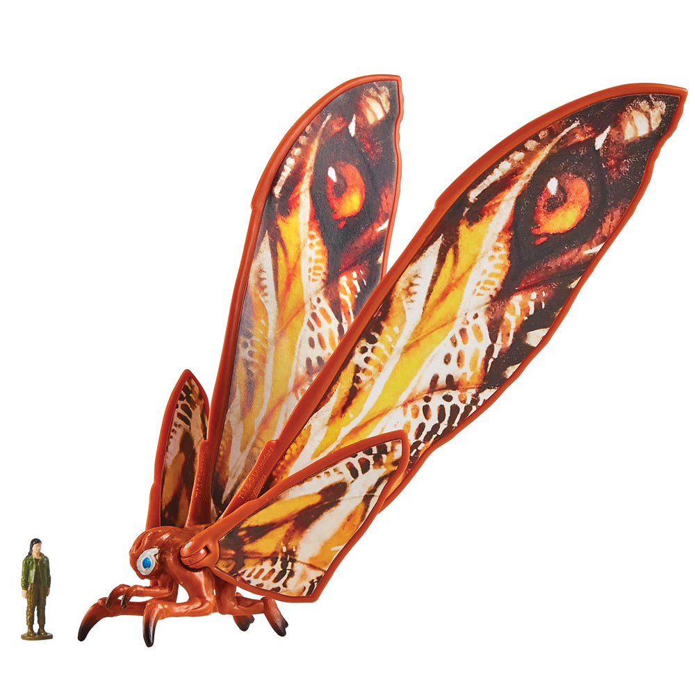 PlayMates Mothra with Jia 6 inch figure front view for display and collection