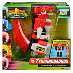 PlayMates Power Rangers Megazord Tyrannosaurus Rex in ready-to-battle pose for display and play.