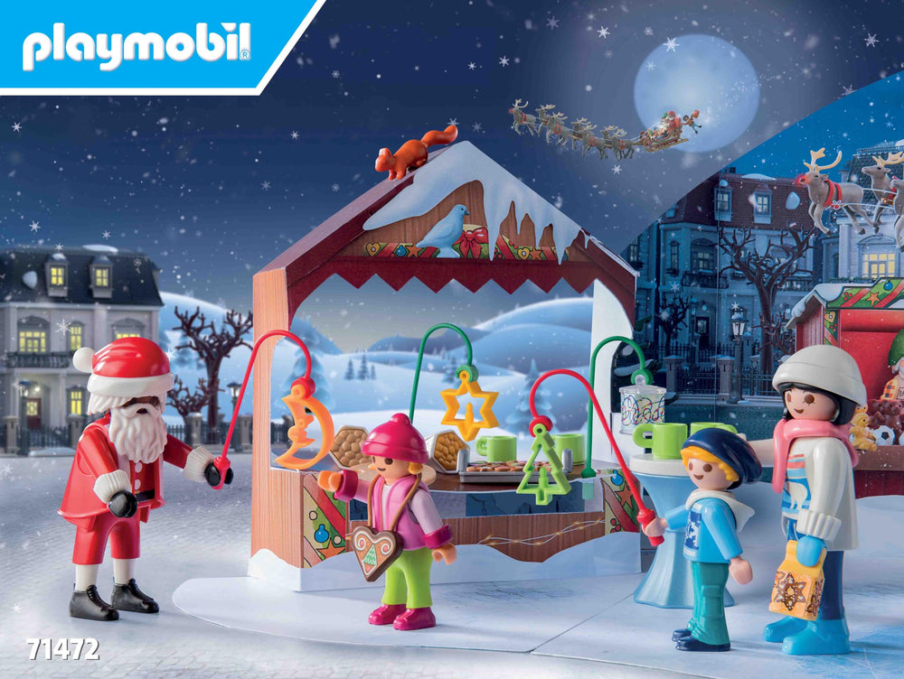 Playmobil Advent Calendar market stalls with treats spark tasty storytelling moments.