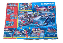 Playmobil Fire Rescue winch tow demonstrates towing capability for stranded vessels.
