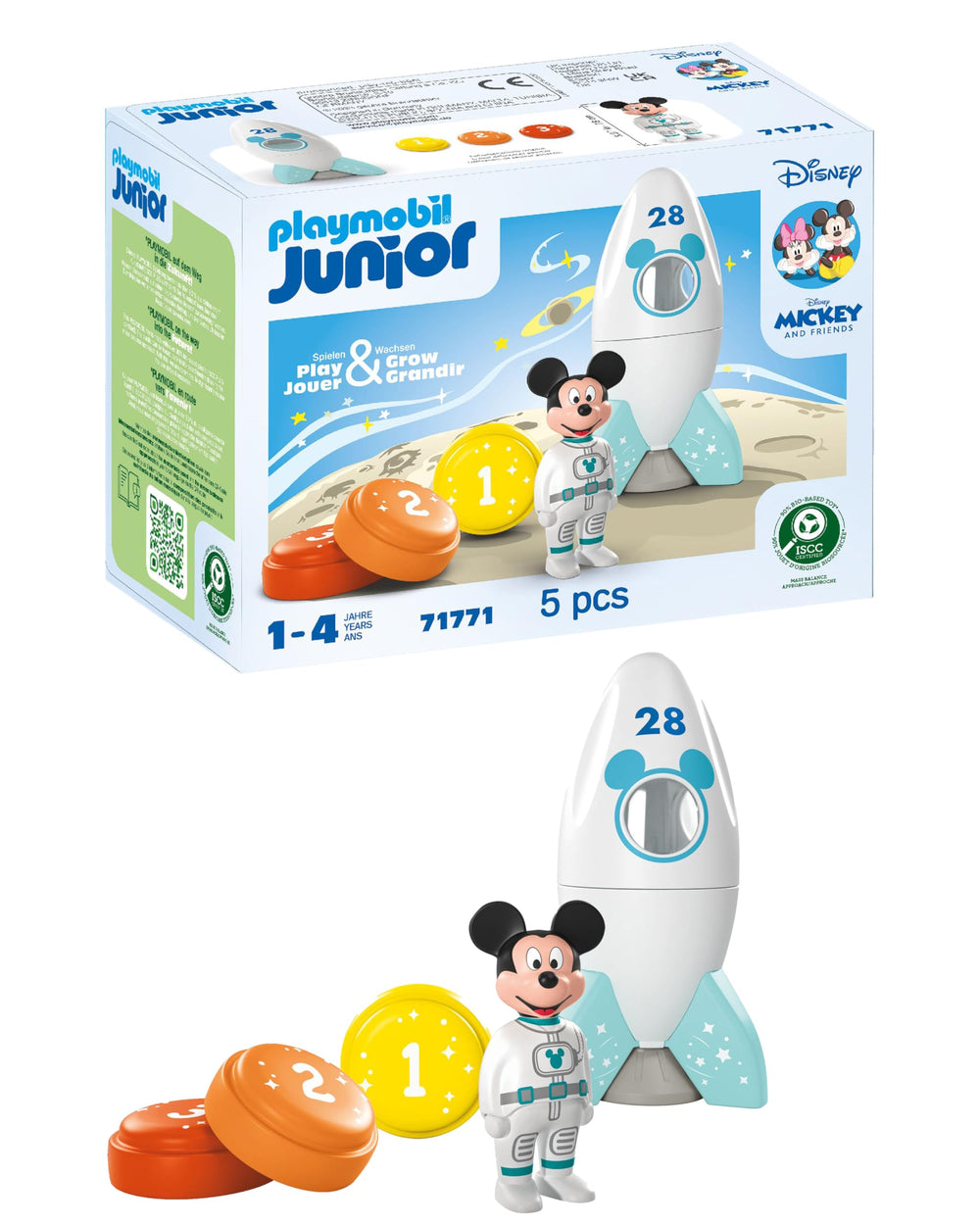 Playmobil Junior Mickey Mouse rocket image showing space adventure for toddlers