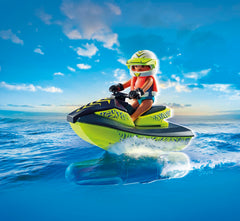 Playmobil life jacket and paddles add authentic safety gear.