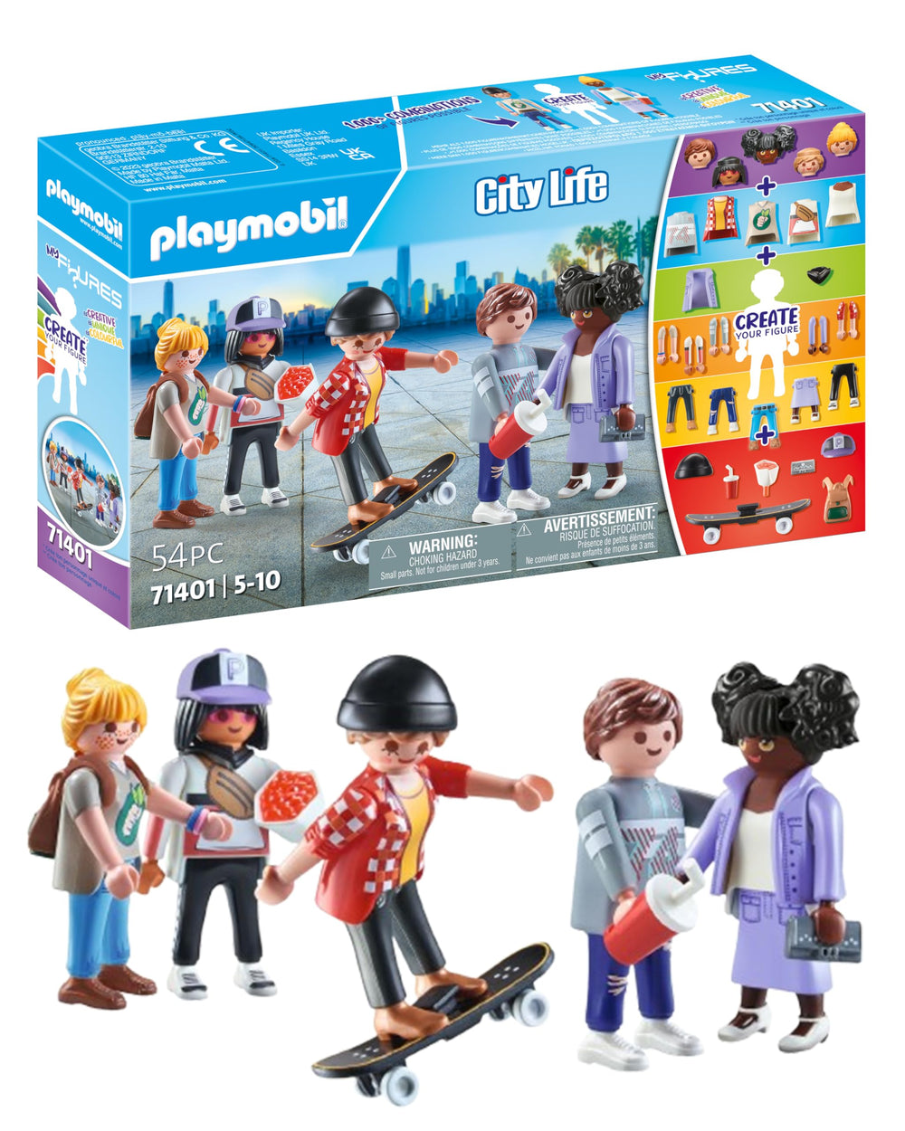 Playmobil My Figures Fashion: seven mix-and-match figures for creative storytelling.