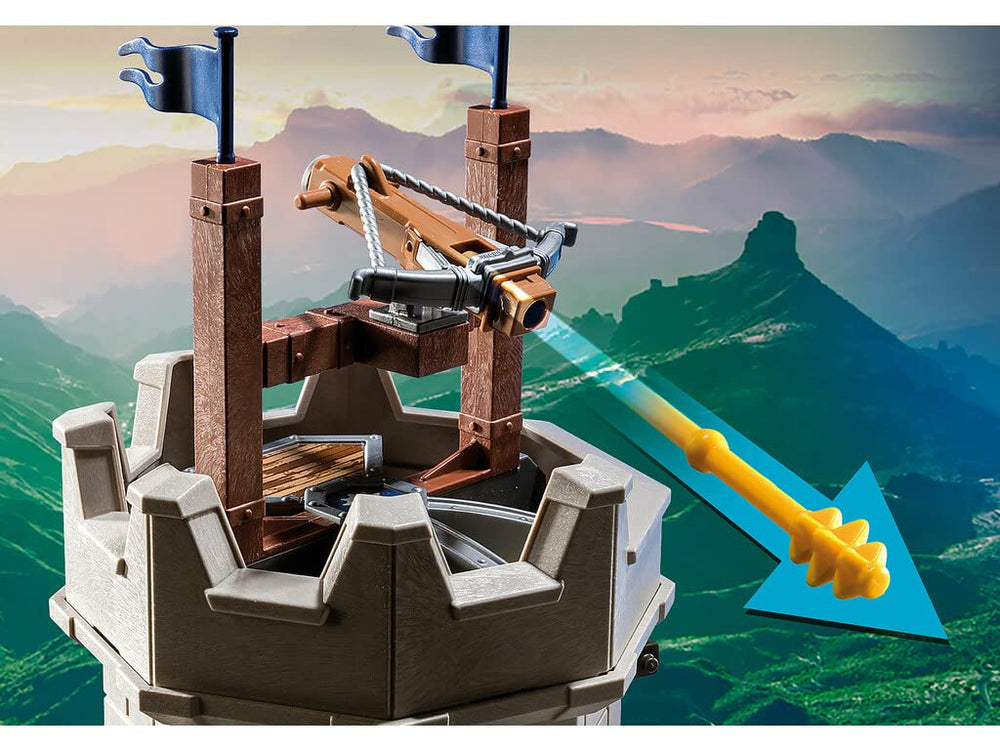 Playmobil Novelmore grand castle compatibility wall and tower setup options.